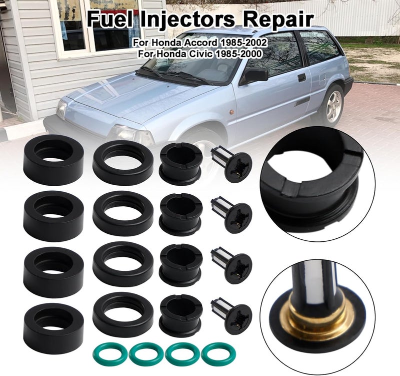 Frezon 4PCS Fuel Injector Repair Kit Fit For Honda Accord 1985-2002,Civic 1985-2000,Civic Del Sol 1993-1997,CRX 1988-1991,CR-V 1997-2001,Odyssey 1995-1997,Prelude 1985-2001 - Image 4